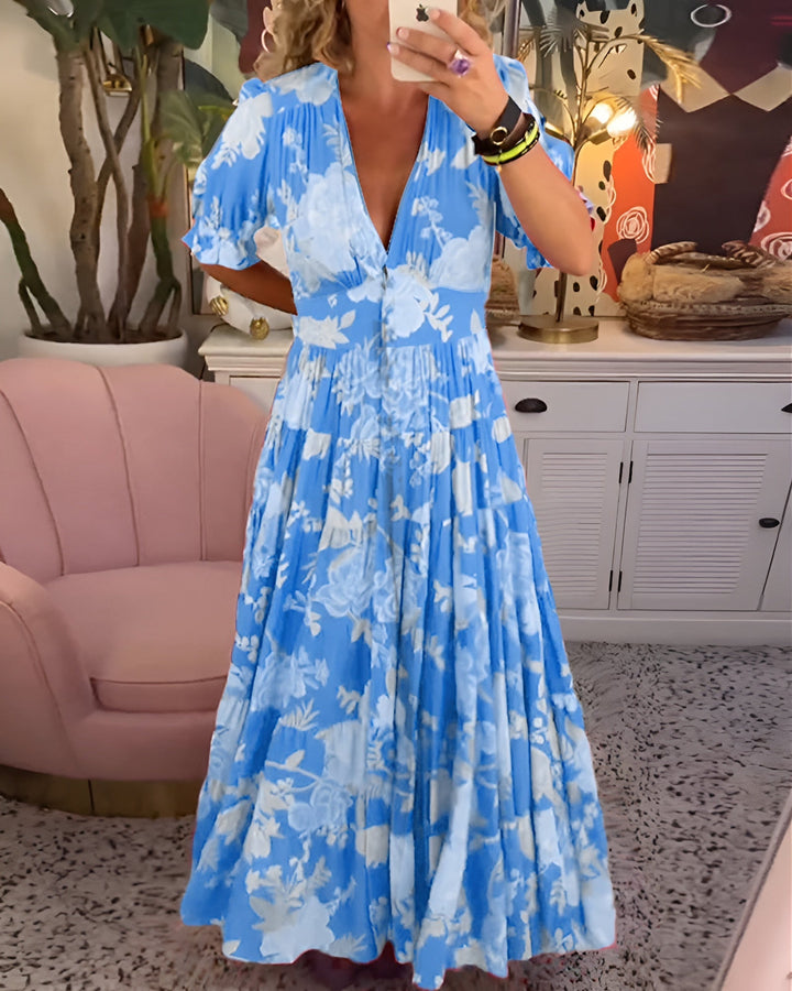 Carine™ | Sukienka w kwiaty z kieszeniami
