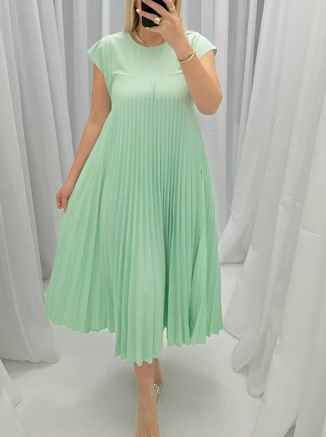 Simone™ | Plisowana, elegancka sukienka letnia
