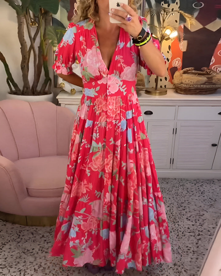 Carine™ | Sukienka w kwiaty z kieszeniami