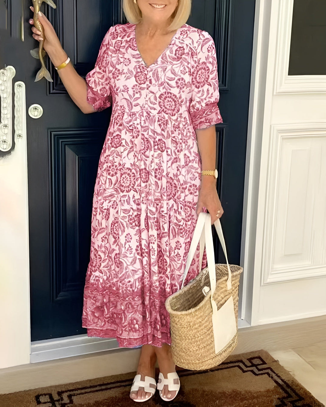 Evelyne™ | Kwiatowa sukienka z eleganckim krojem