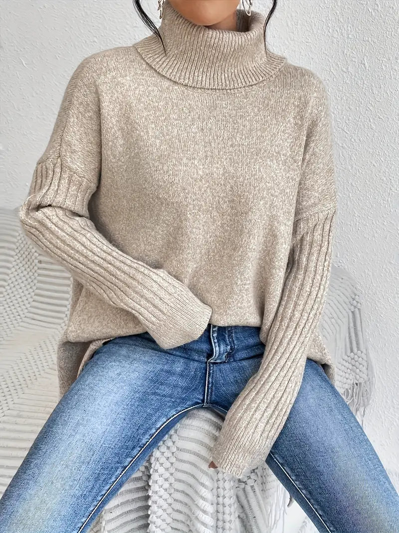 Brygida | Elegancki sweter z golfem