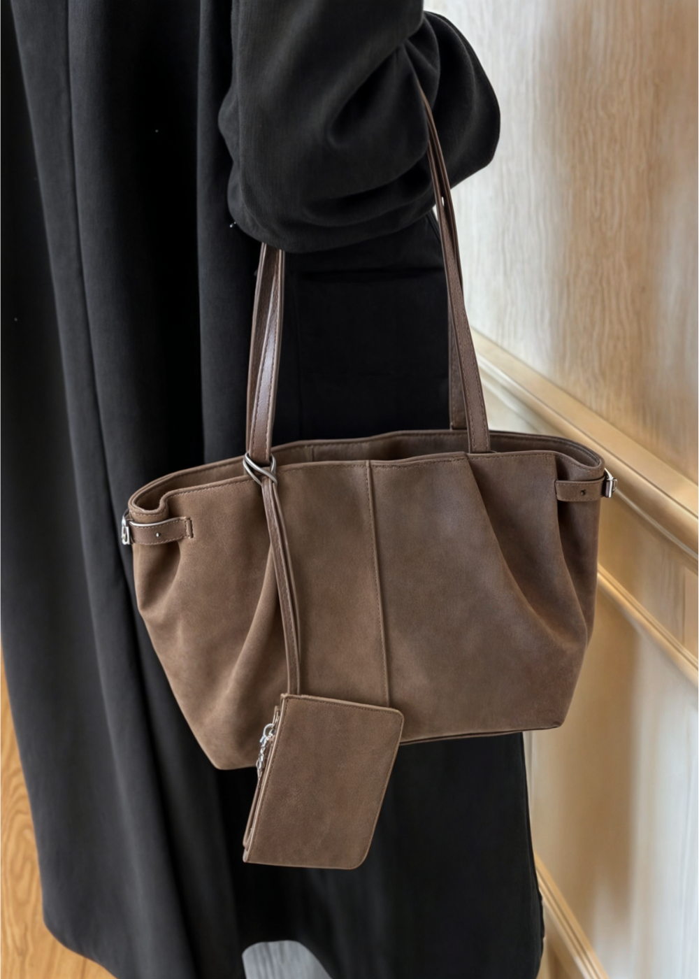 Suede BB Arden Handbag