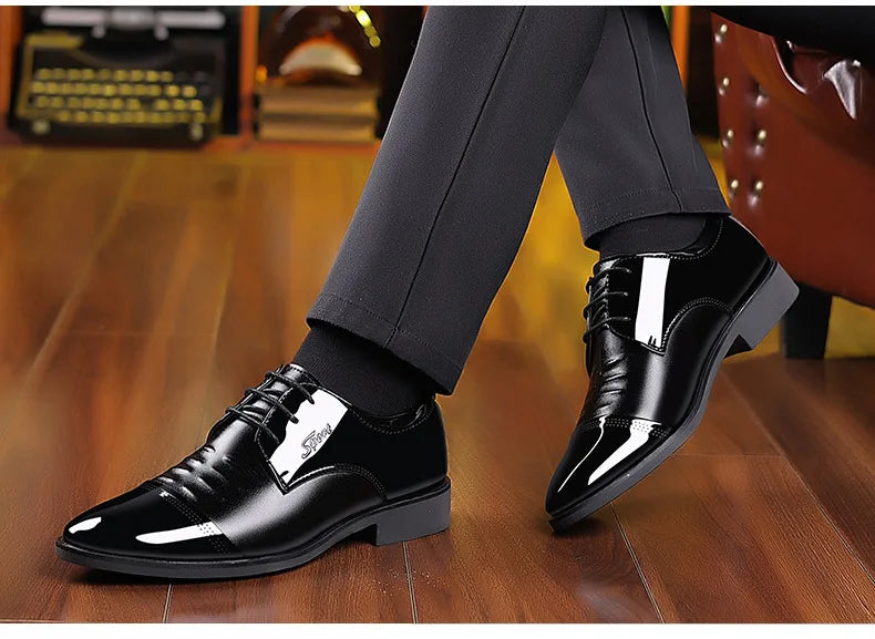 OLIVER™ | Męskie Polerowane Lakkowe Buty Oxford - Eliza©