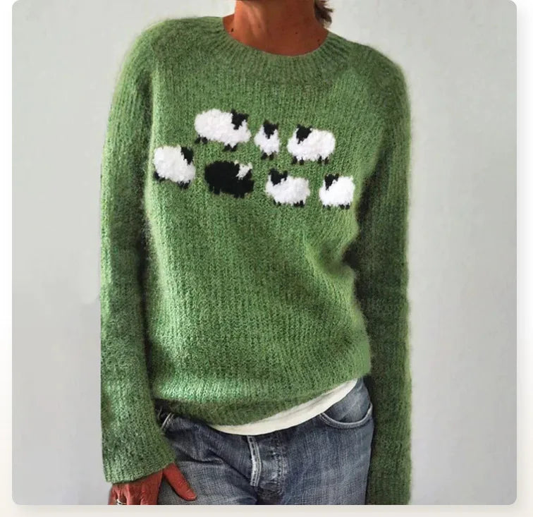 Carola™ Sweter z kolorowymi skandynawskimi wzorami