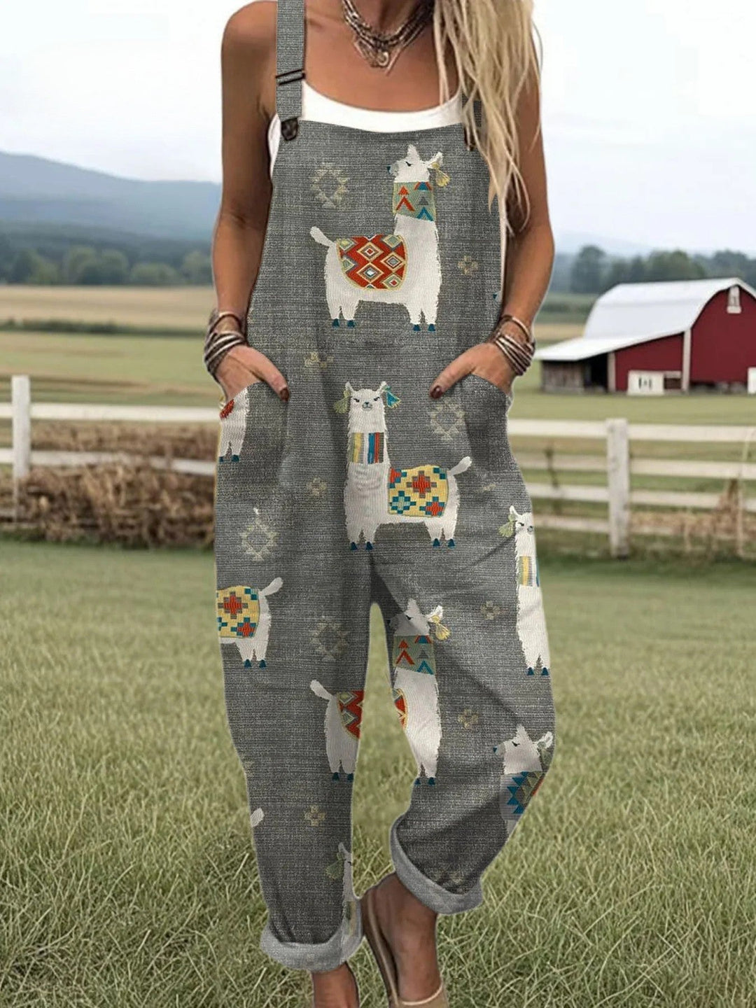 Kobiety w stylu vintage kwiatowy kombinezon - styl bez wysiłku i komfort całodniowy