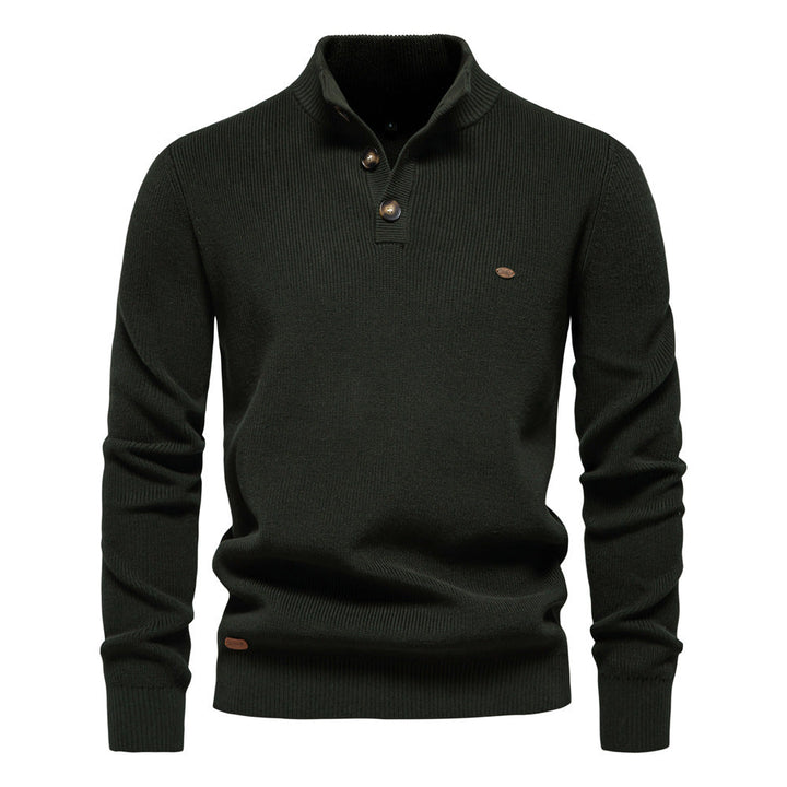 Witold | Elegancki męski sweter z guzikiem