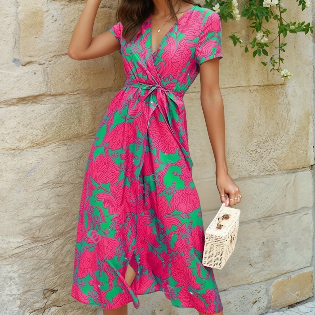 Florencji™ | Kolorowa sukienka letnia maxi