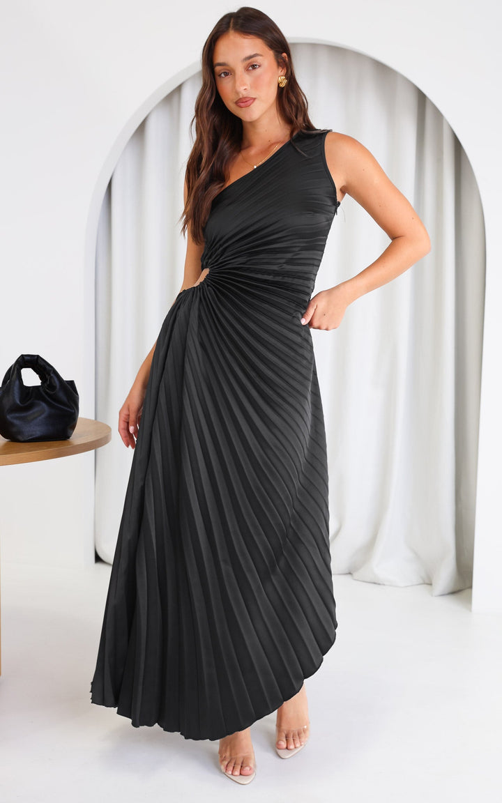 Rochelle - Czarne Maxi Sukienka