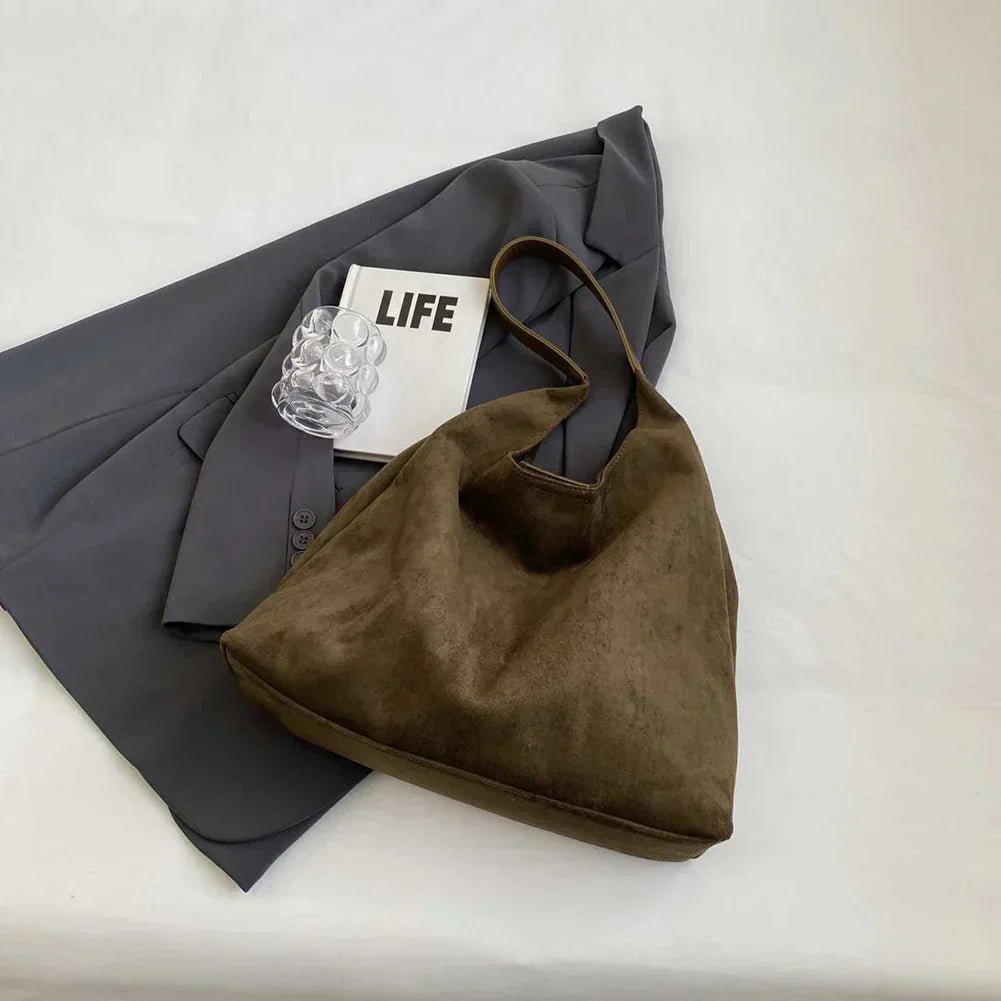Freja™ – Elegancka, miękka torebka na ramię w zamszowym stylu