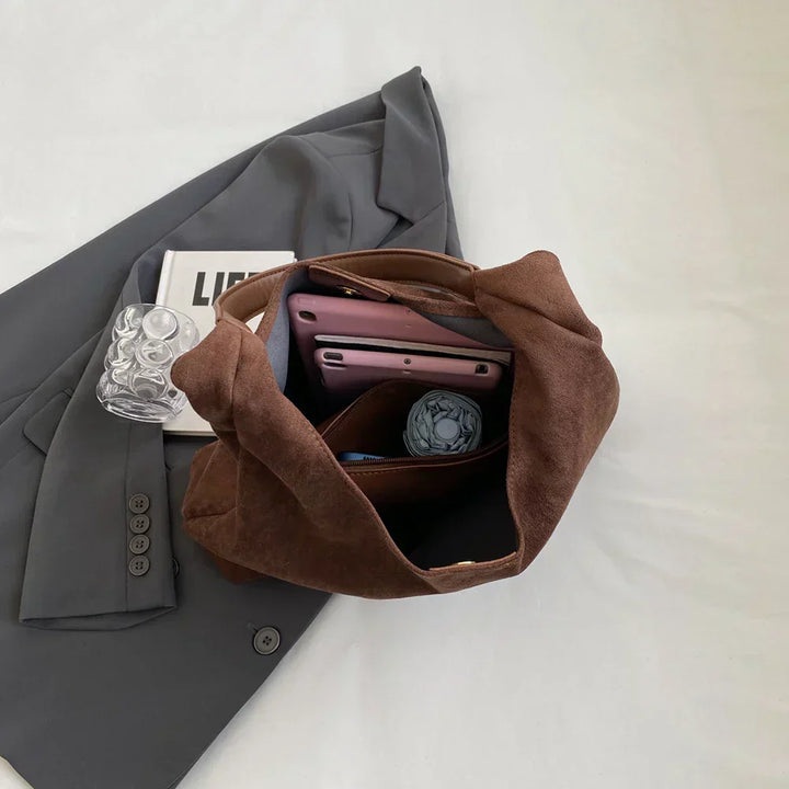 Freja™ – Elegancka, miękka torebka na ramię w zamszowym stylu