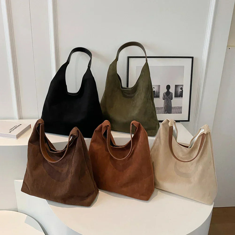 Freja™ – Elegancka, miękka torebka na ramię w zamszowym stylu