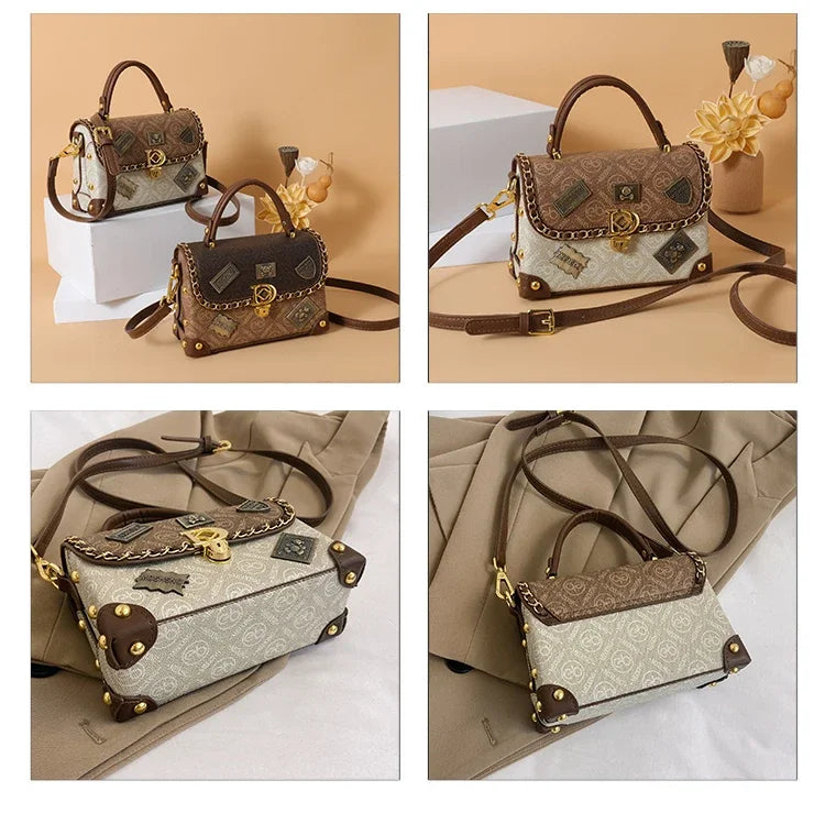 Zelda™ Retro torba na ramię z monogramem i złotymi akcentami