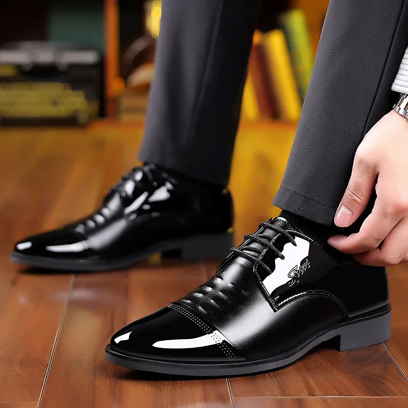 OLIVER™ | Męskie Polerowane Lakkowe Buty Oxford - Eliza©