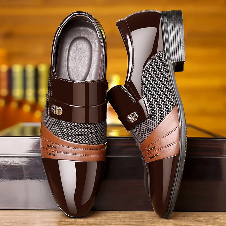MILO™ | Męskie Sneakersy Skórzane z Grubą Podeszwą - Eliza©