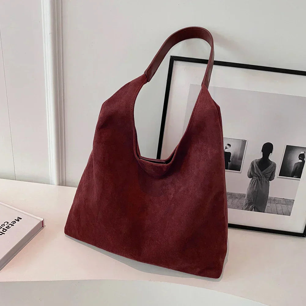 Freja™ – Elegancka, miękka torebka na ramię w zamszowym stylu