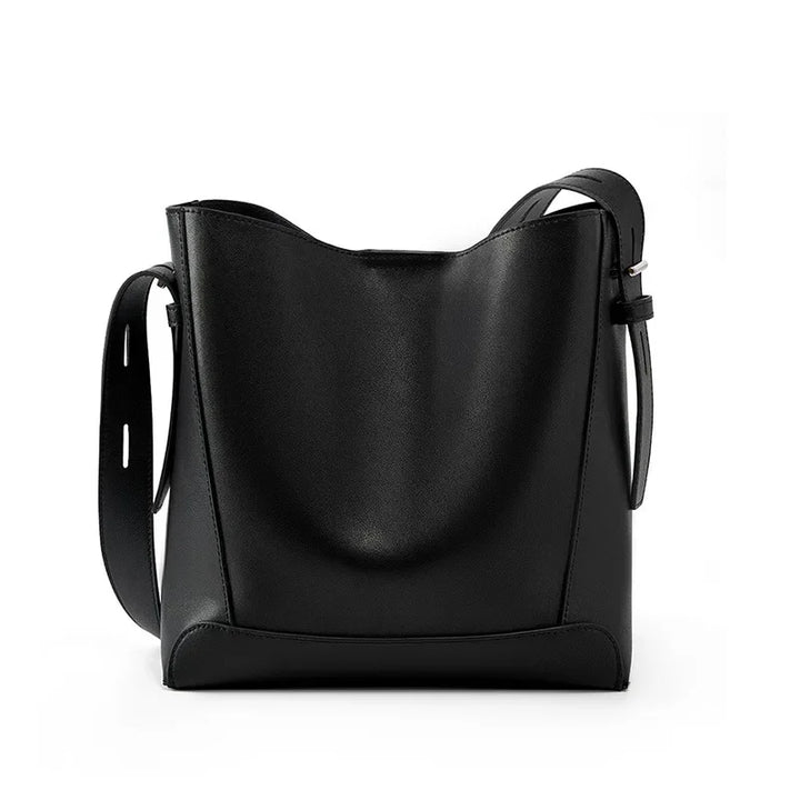 Tine™ – Stylowa torebka na ramię w piaskowym kolorze z paskowym uchwytem