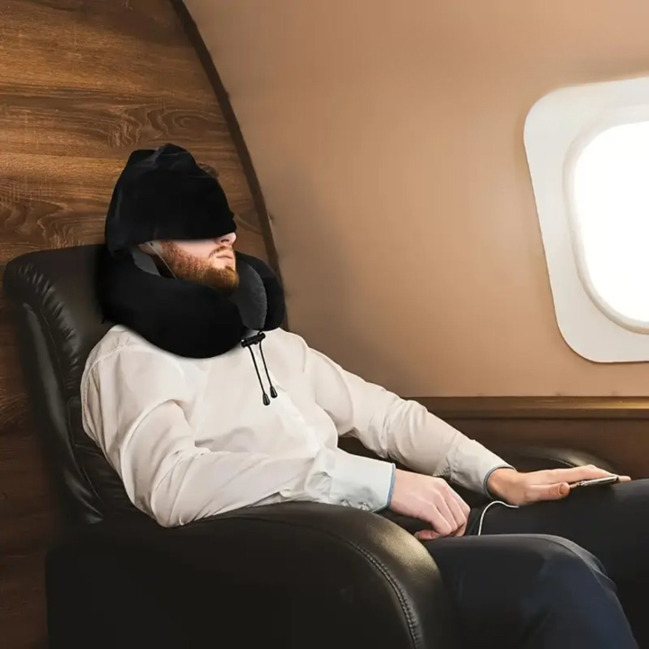 SleepNest™ | Poduszka podróżna z kapturem