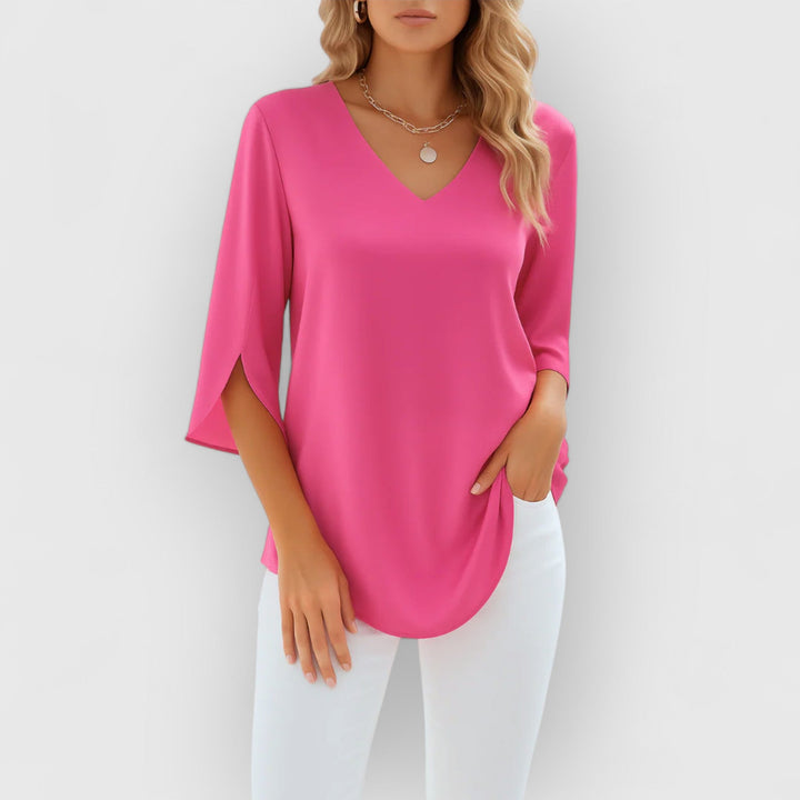 Isabel™ | Elegancka Bluzka z Dekoltem w Kształcie V