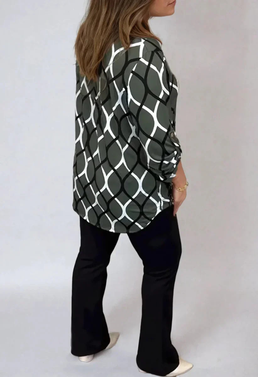 Jannita™ | Casual Bluzka z Długimi Rękawami i Eleganckim Wzorem