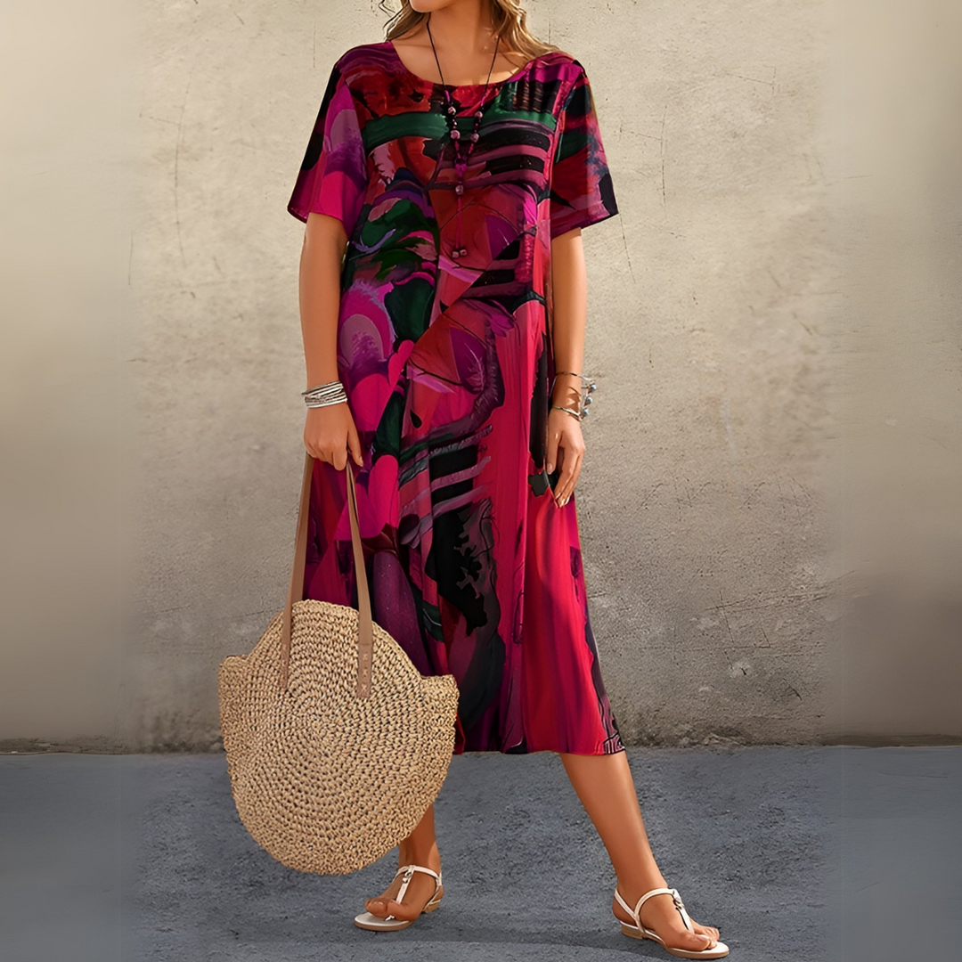 Joelle™ | Zwiewna sukienka w kwiaty o eleganckim fasonie