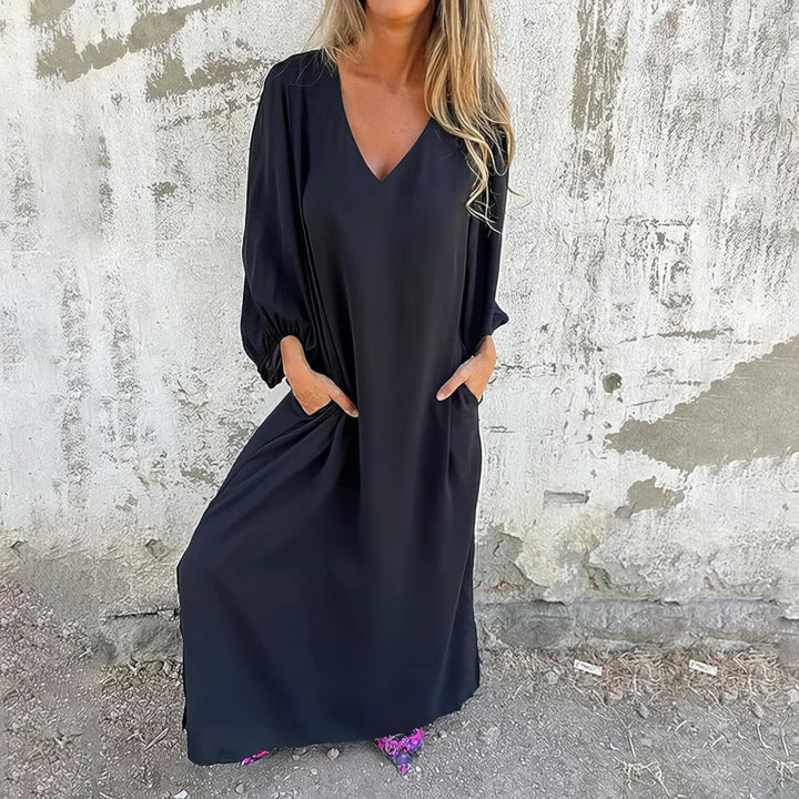 Lisana™ | Długa sukienka boho z kieszeniami
