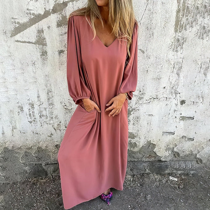 Lisana™ | Długa sukienka boho z kieszeniami