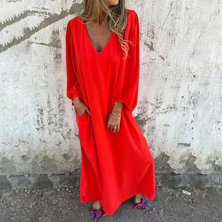 Lisana™ | Długa sukienka boho z kieszeniami