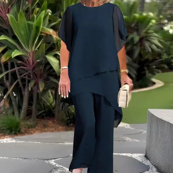 Uroczy zestaw topów o nieregularnym kroju 👗 Elegancki zestaw spodni z szerokimi nogawkami – Wygodny i idealny na wiosnę