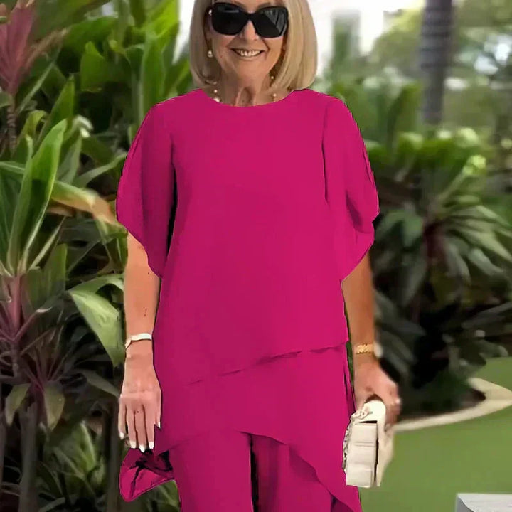 Uroczy zestaw topów o nieregularnym kroju 👗 Elegancki zestaw spodni z szerokimi nogawkami – Wygodny i idealny na wiosnę